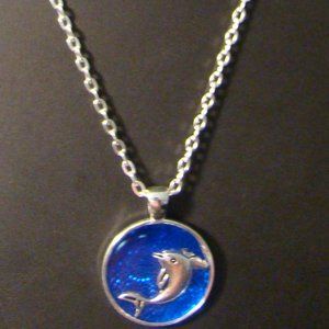 Handmade "Happy Dolphin" Pendant Necklace